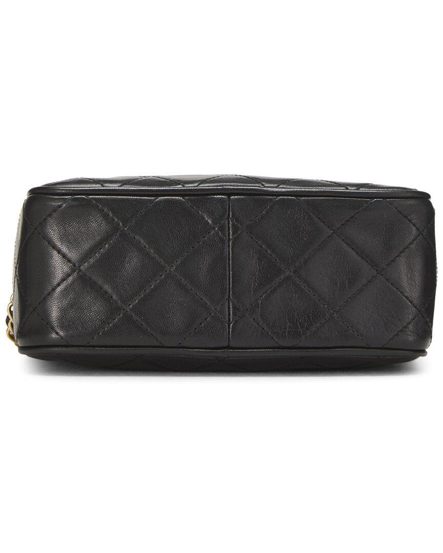 Chanel Chanel Black Quilted Lambskin 'Cc' Camera Bag Mini (Authentic Pre-Loved)