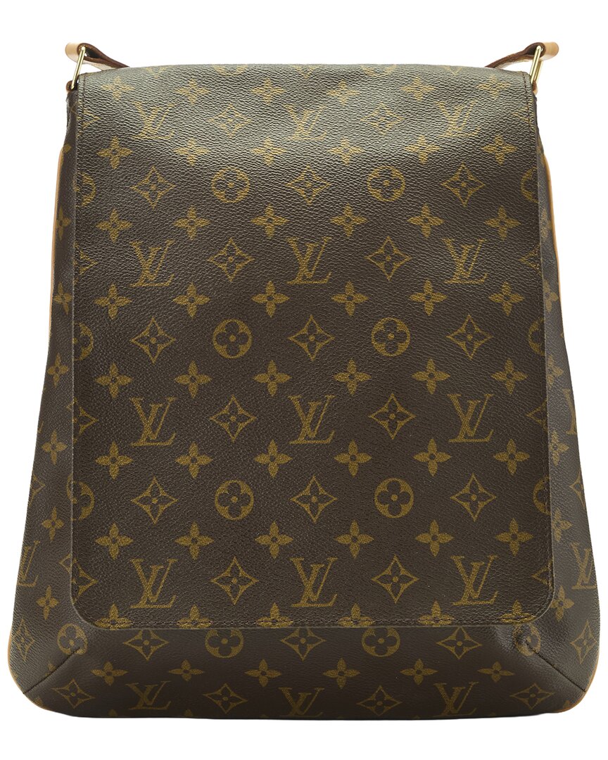 Louis Vuitton Louis Vuitton Brown Monogram Coated Canvas & Vachetta Leather Musette (Authentic