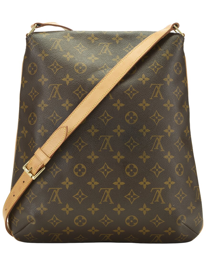 Louis Vuitton Louis Vuitton Brown Monogram Coated Canvas & Vachetta Leather Musette (Authentic