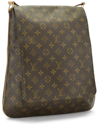 Louis Vuitton Louis Vuitton Brown Monogram Coated Canvas & Vachetta Leather Musette (Authentic