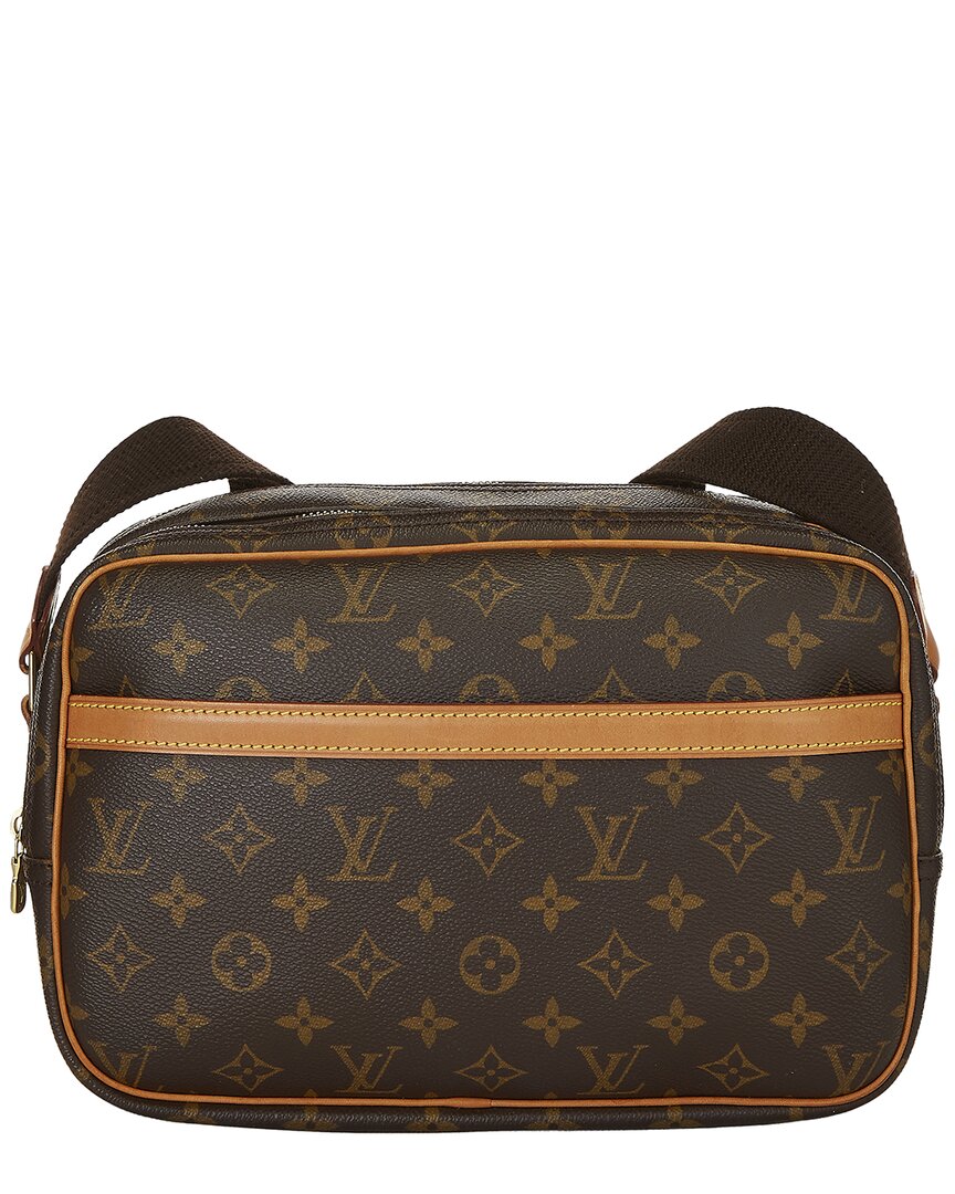 Louis Vuitton Louis Vuitton Brown Monogram Coated Canvas & Vachetta Leather Reporter Gm