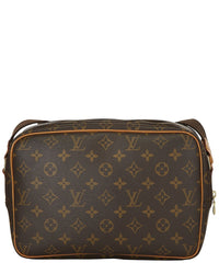 Louis Vuitton Louis Vuitton Brown Monogram Coated Canvas & Vachetta Leather Reporter Gm