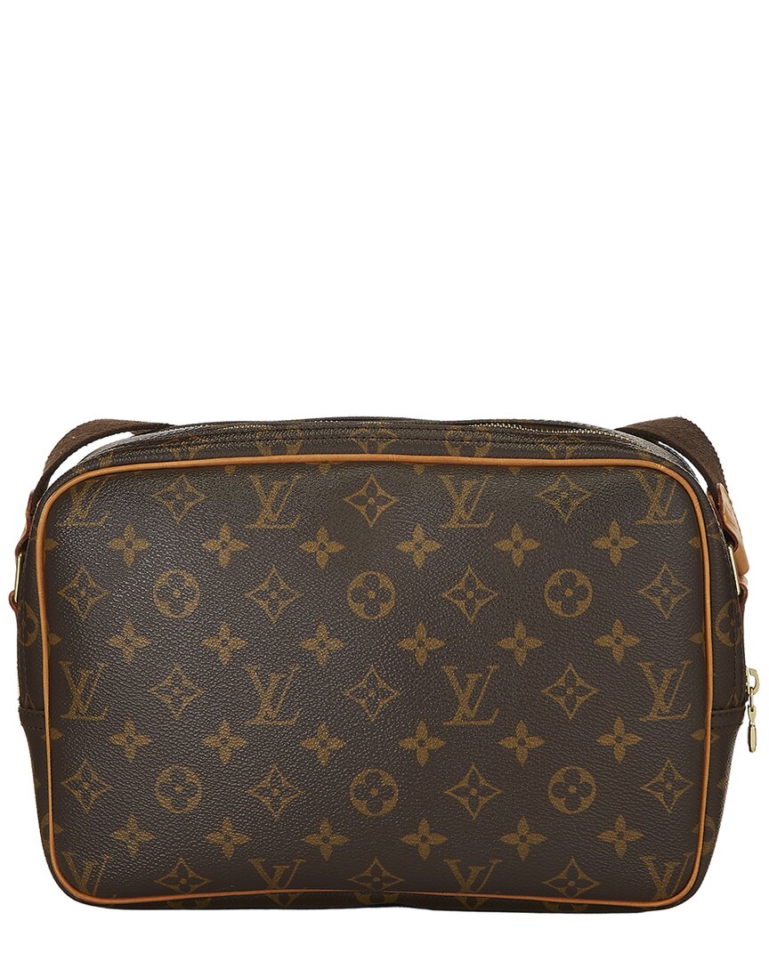 Louis Vuitton Louis Vuitton Brown Monogram Coated Canvas & Vachetta Leather Reporter Gm