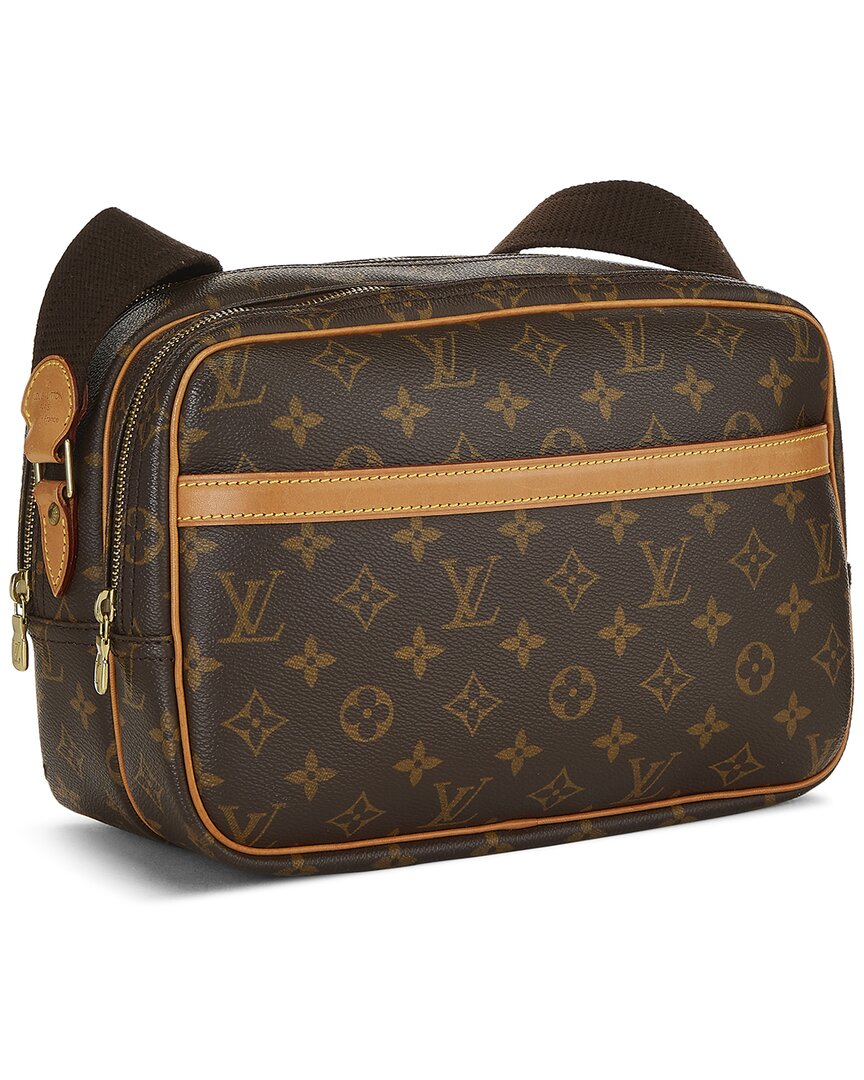 Louis Vuitton Louis Vuitton Brown Monogram Coated Canvas & Vachetta Leather Reporter Gm
