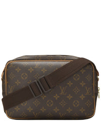 Louis Vuitton Louis Vuitton Brown Monogram Coated Canvas & Vachetta Leather Reporter Pm