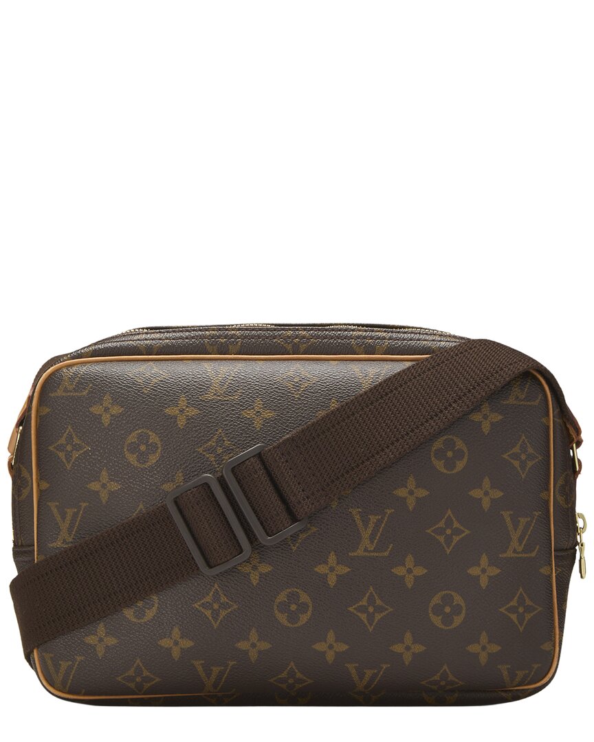 Louis Vuitton Louis Vuitton Brown Monogram Coated Canvas & Vachetta Leather Reporter Pm