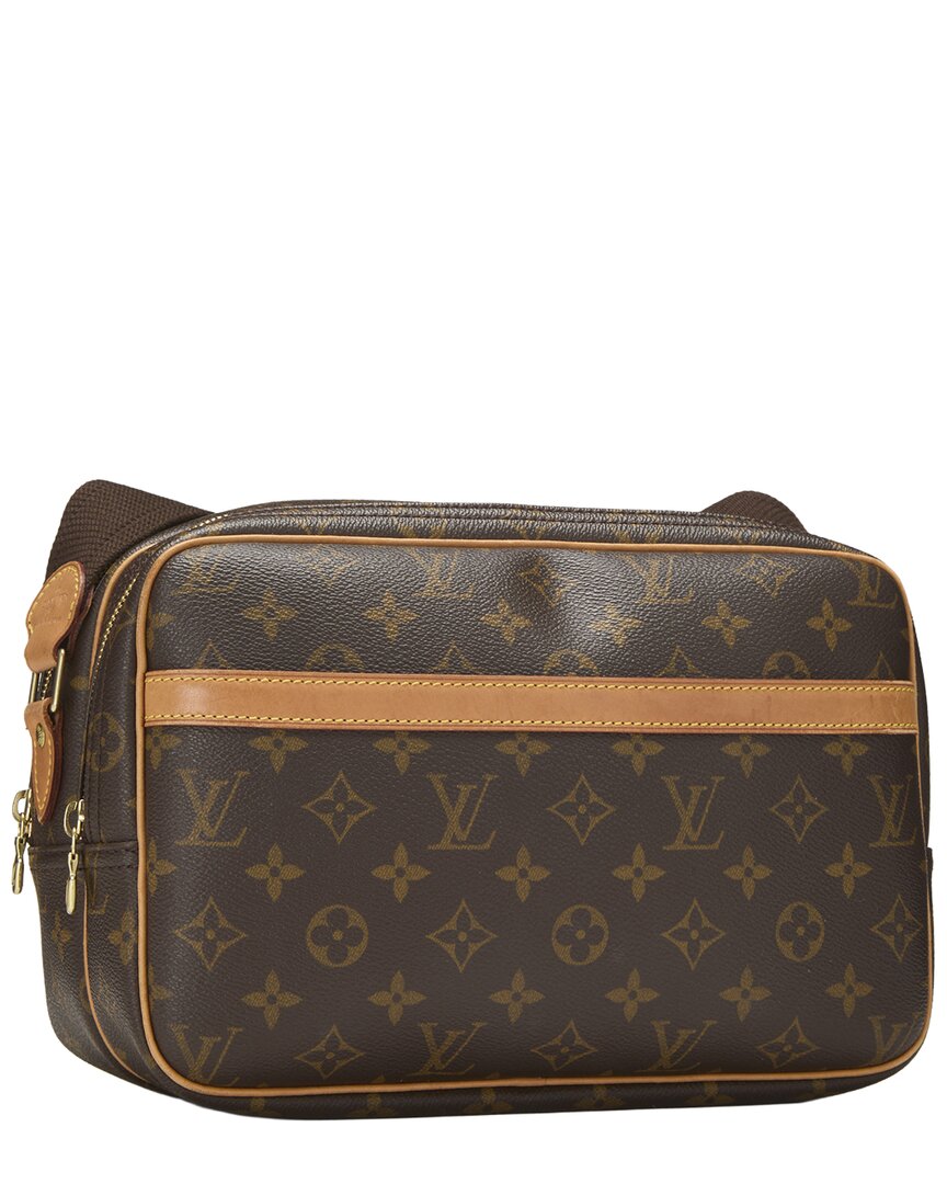 Louis Vuitton Louis Vuitton Brown Monogram Coated Canvas & Vachetta Leather Reporter Pm