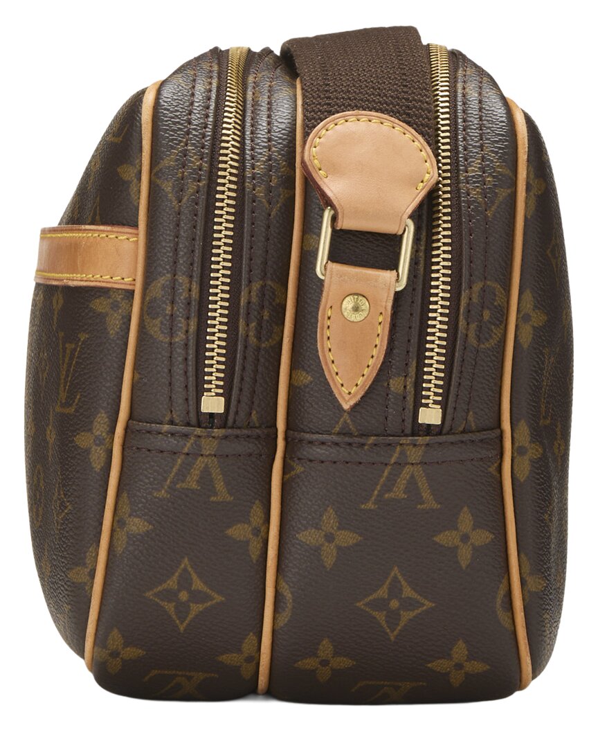 Louis Vuitton Louis Vuitton Brown Monogram Coated Canvas & Vachetta Leather Reporter Pm