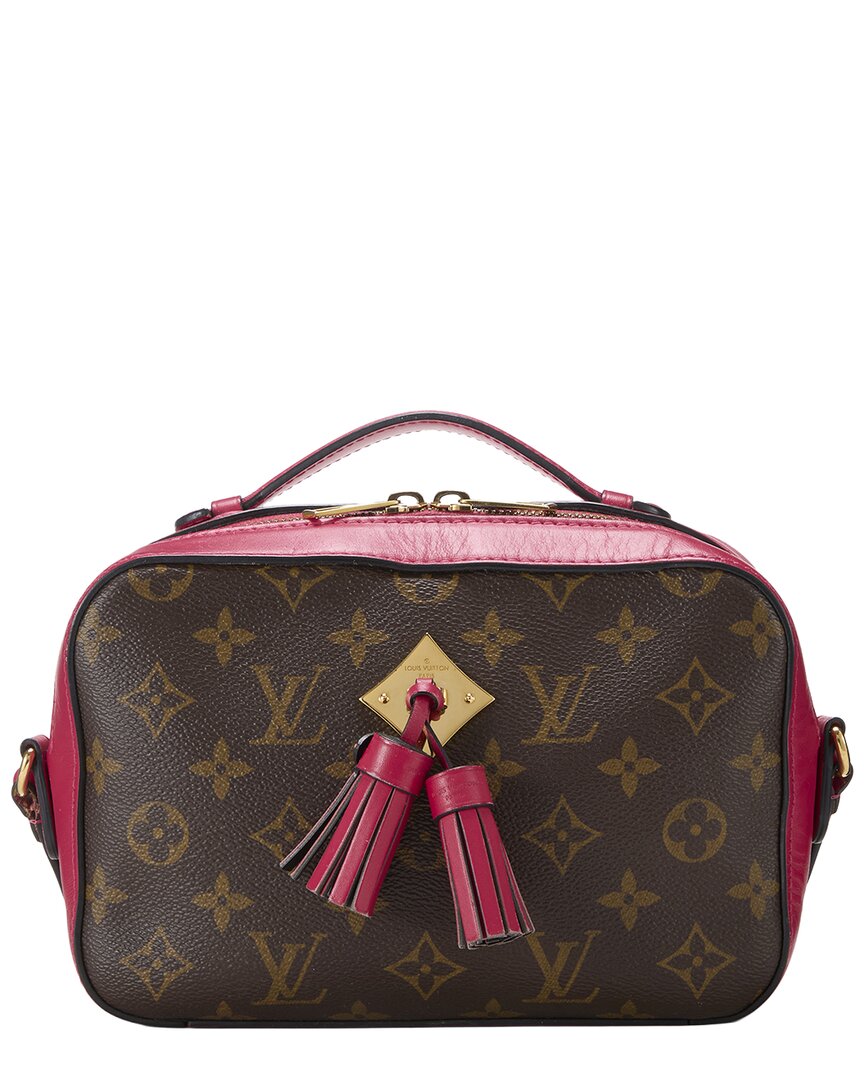 Louis Vuitton Louis Vuitton Brown Monogram Coated Canvas & Vachetta Leather Saintonge