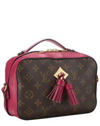 Louis Vuitton Louis Vuitton Brown Monogram Coated Canvas & Vachetta Leather Saintonge