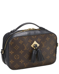 Louis Vuitton Louis Vuitton Brown Monogram Coated Canvas & Vachetta Leather Saintonge