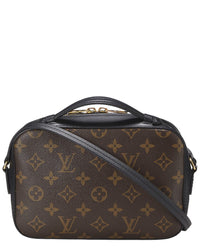 Louis Vuitton Louis Vuitton Brown Monogram Coated Canvas & Vachetta Leather Saintonge