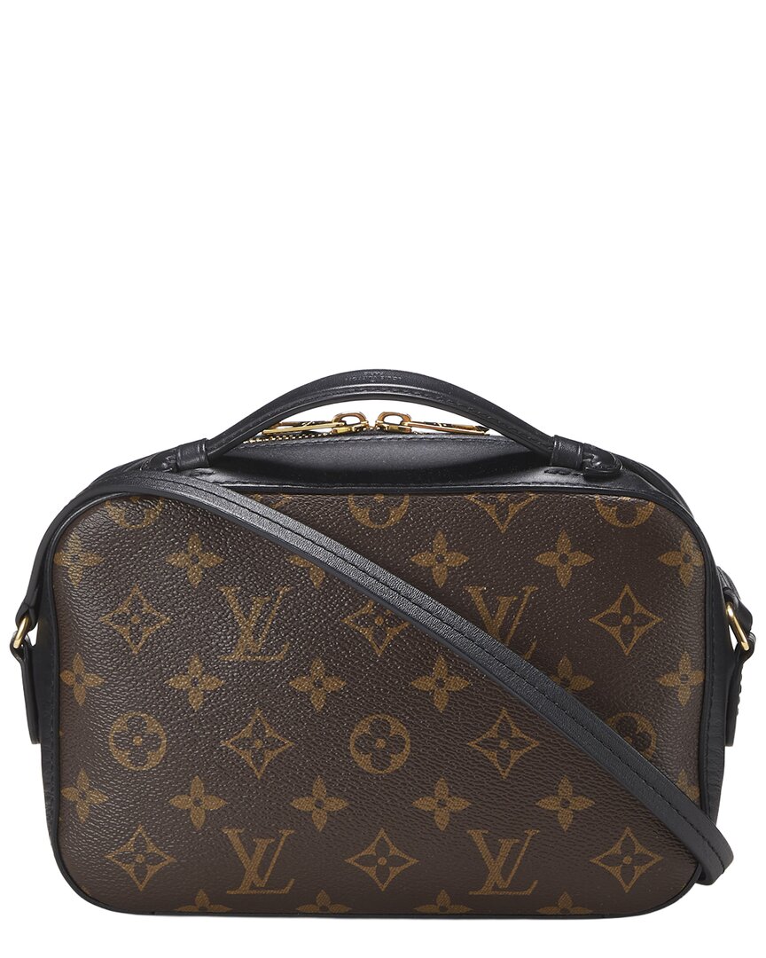 Louis Vuitton Louis Vuitton Brown Monogram Coated Canvas & Vachetta Leather Saintonge