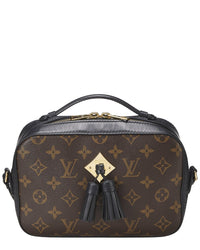 Louis Vuitton Louis Vuitton Brown Monogram Coated Canvas & Vachetta Leather Saintonge
