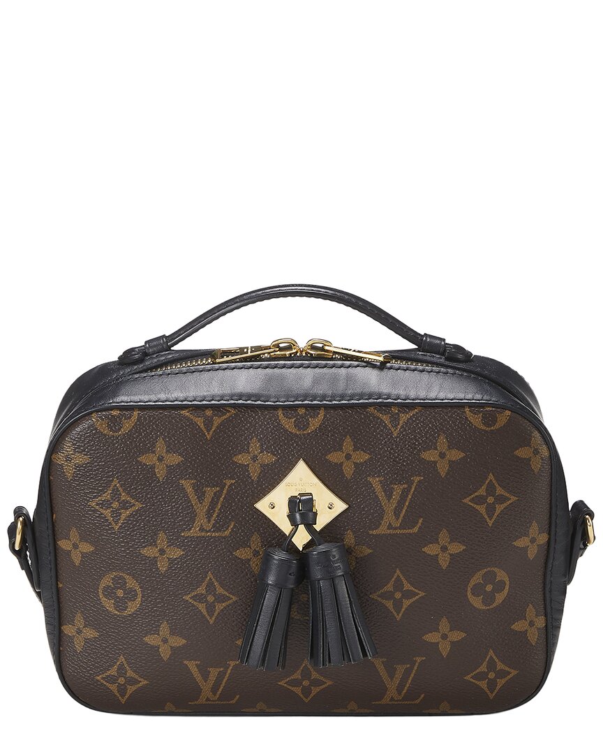 Louis Vuitton Louis Vuitton Brown Monogram Coated Canvas & Vachetta Leather Saintonge