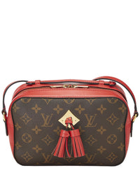 Louis Vuitton Louis Vuitton Brown Monogram Coated Canvas & Vachetta Leather Saintonge