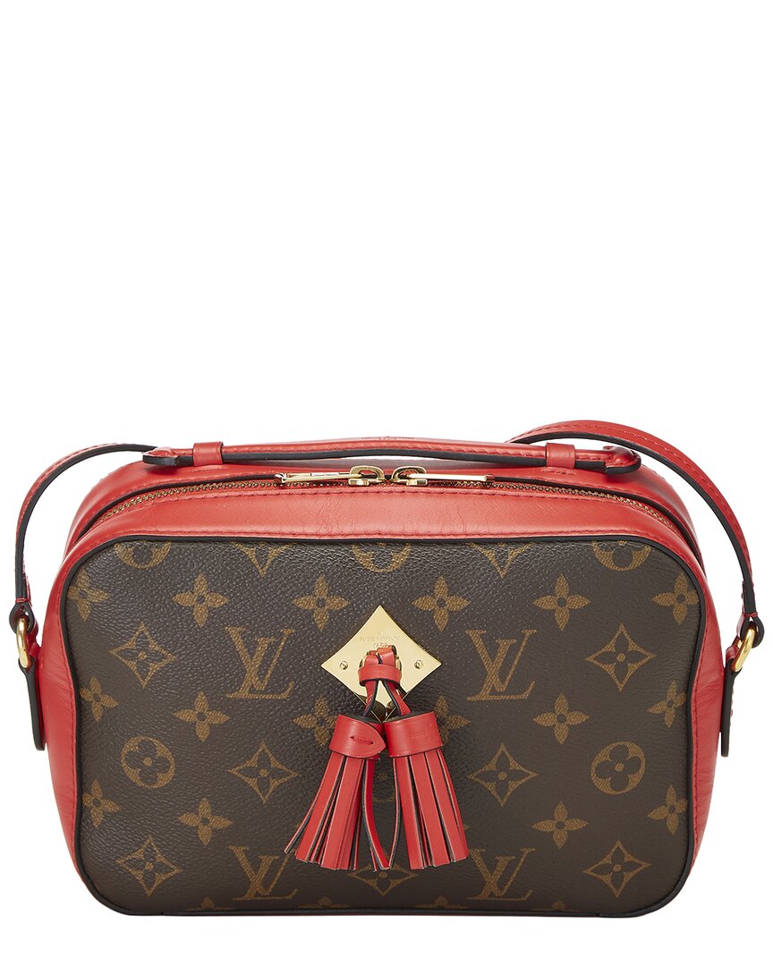 Louis Vuitton Louis Vuitton Brown Monogram Coated Canvas & Vachetta Leather Saintonge