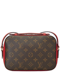 Louis Vuitton Louis Vuitton Brown Monogram Coated Canvas & Vachetta Leather Saintonge