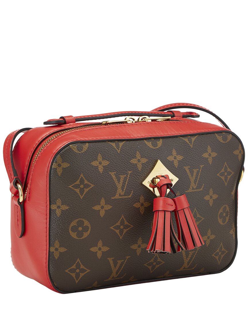 Louis Vuitton Louis Vuitton Brown Monogram Coated Canvas & Vachetta Leather Saintonge