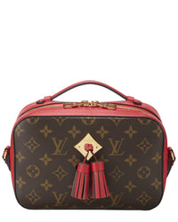 Louis Vuitton Louis Vuitton Brown Monogram Coated Canvas & Vachetta Leather Saintonge