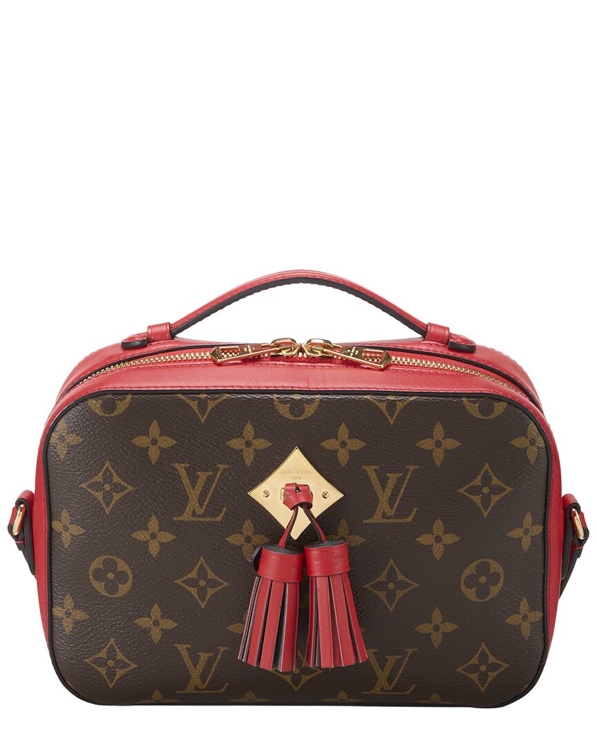 Louis Vuitton Louis Vuitton Brown Monogram Coated Canvas & Vachetta Leather Saintonge