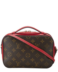 Louis Vuitton Louis Vuitton Brown Monogram Coated Canvas & Vachetta Leather Saintonge
