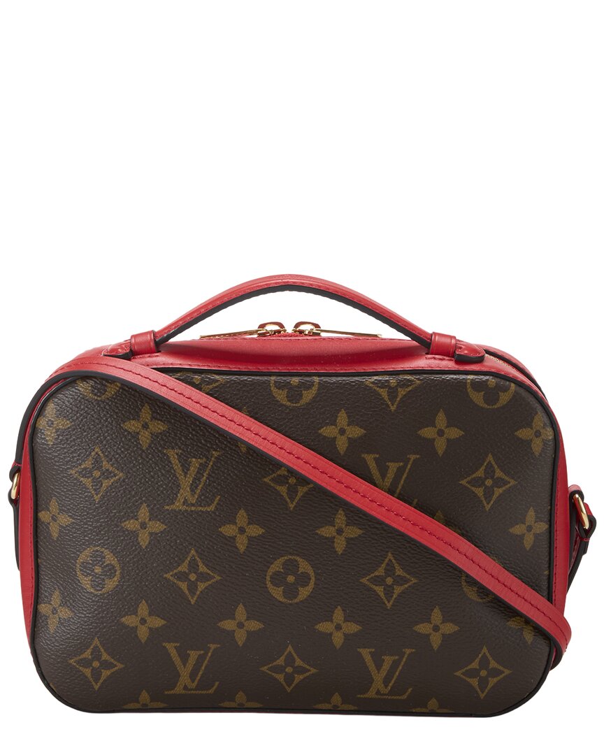 Louis Vuitton Louis Vuitton Brown Monogram Coated Canvas & Vachetta Leather Saintonge