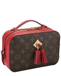 Louis Vuitton Louis Vuitton Brown Monogram Coated Canvas & Vachetta Leather Saintonge