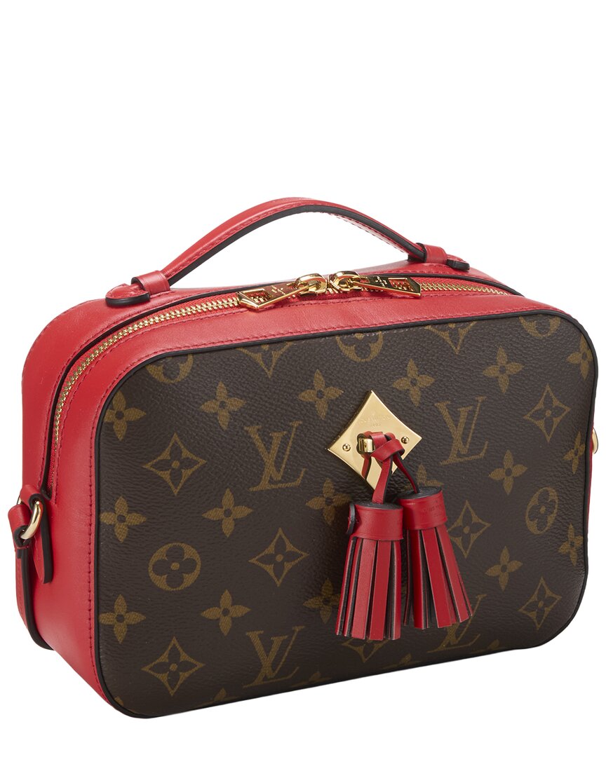Louis Vuitton Louis Vuitton Brown Monogram Coated Canvas & Vachetta Leather Saintonge