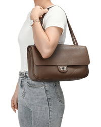 Tiffany & Fred Paris Tiffany & Fred Paris 33Cm Leather Flap Tote