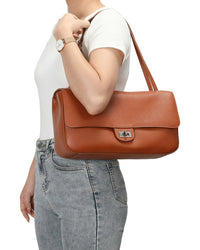 Tiffany & Fred Paris Tiffany & Fred Paris 33Cm Leather Flap Tote