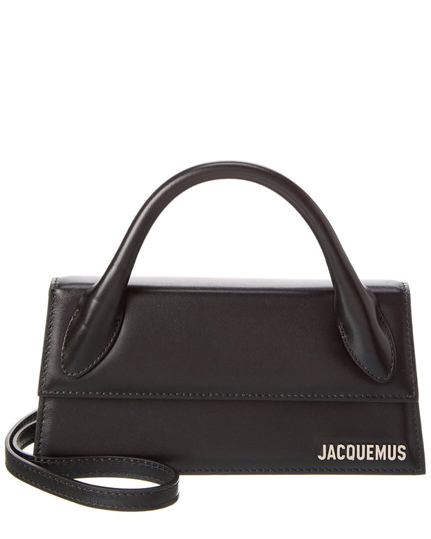 Le Chiquito Long Leather Tote Bag in White - Jacquemus