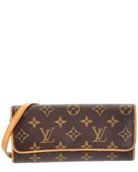 Louis Vuitton Louis Vuitton Brown Monogram Canvas Pochette Twin Pm (Authentic Pre-Loved)