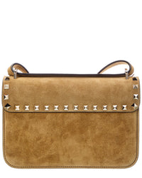 Valentino Valentino Rockstud Small Suede Shoulder Bag