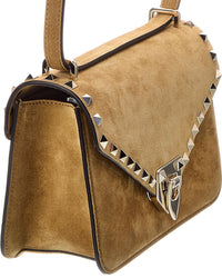 Valentino Valentino Rockstud Small Suede Shoulder Bag