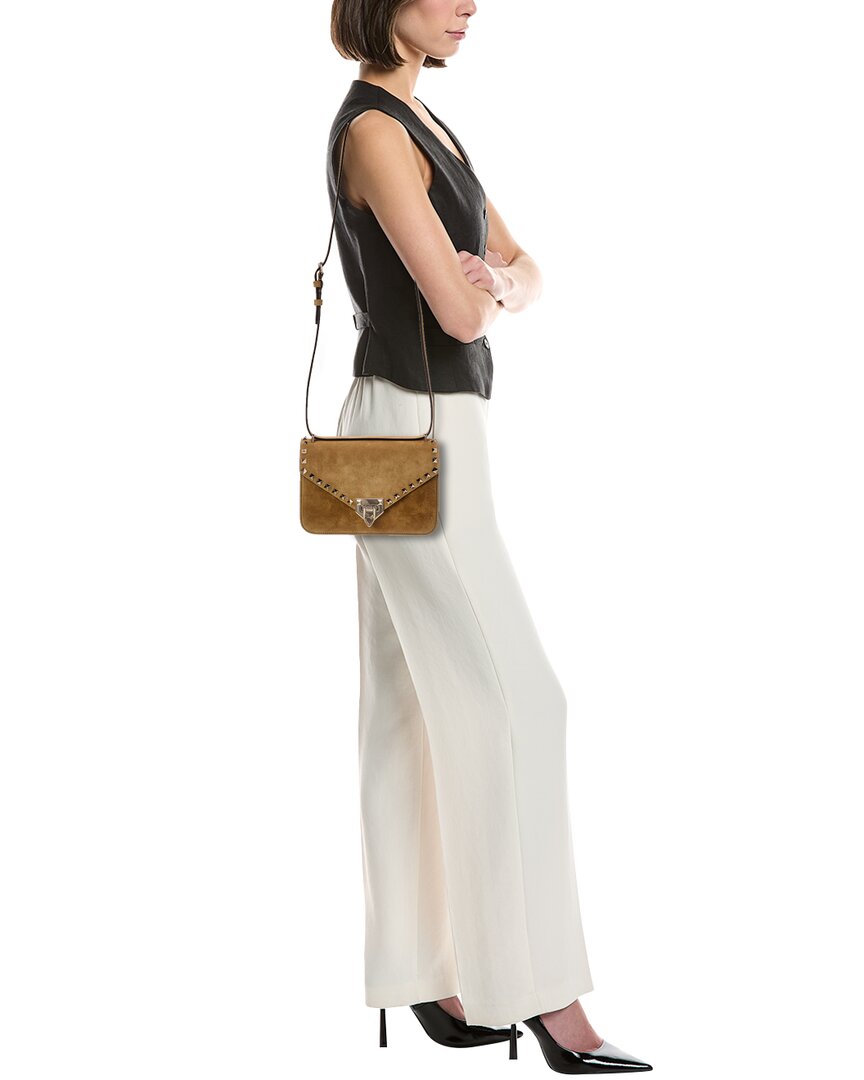 Valentino Valentino Rockstud Small Suede Shoulder Bag