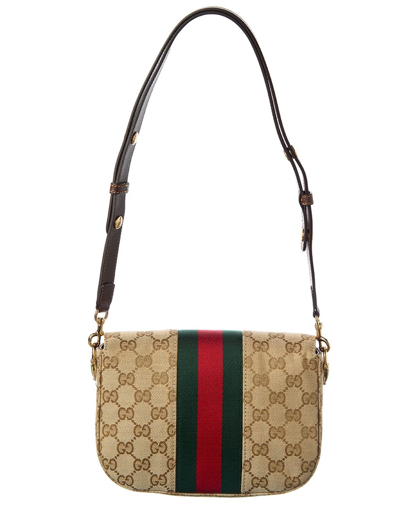 Gucci Gucci Horsebit 1955 Gg Canvas & Leather Shoulder Bag