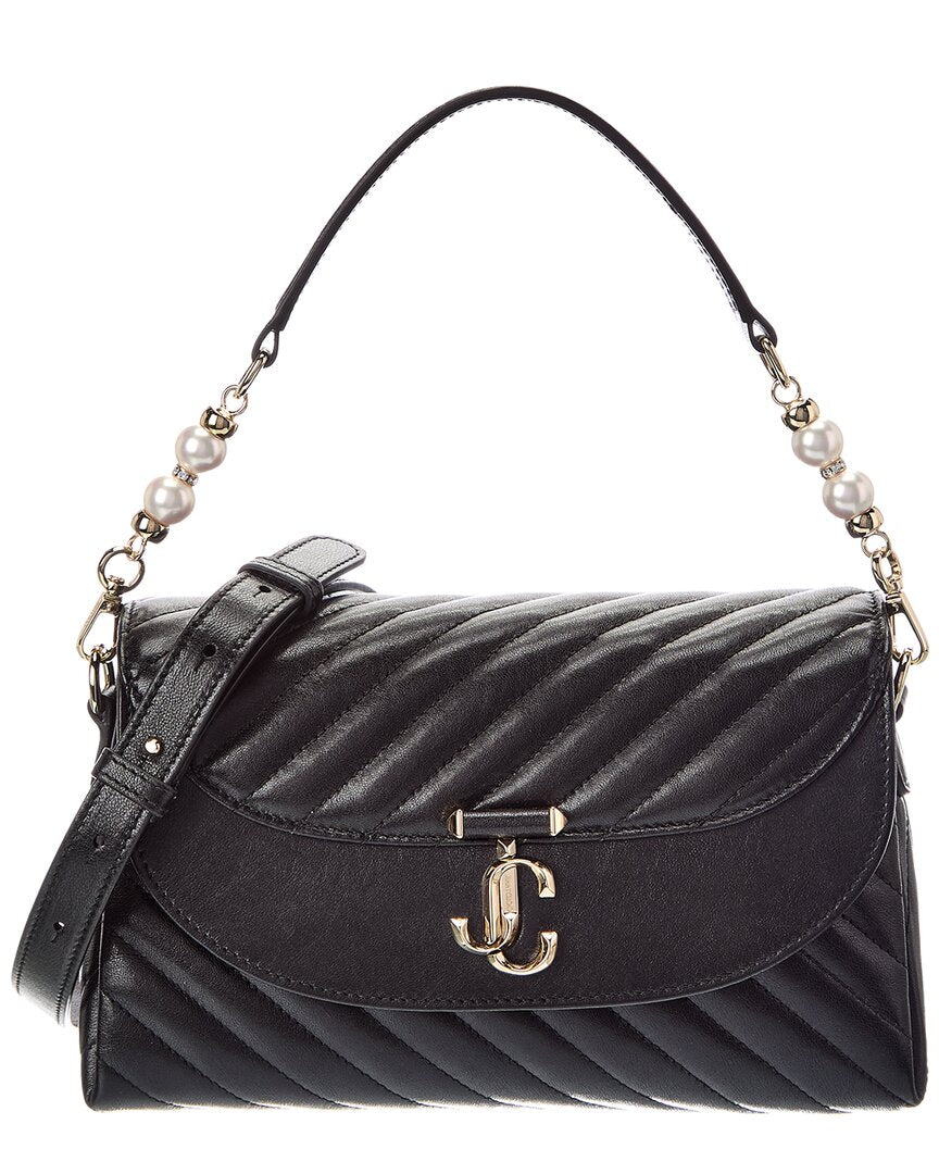 Jimmy Choo Jimmy Choo Avn Curve Top Handle Leather Shoulder Bag