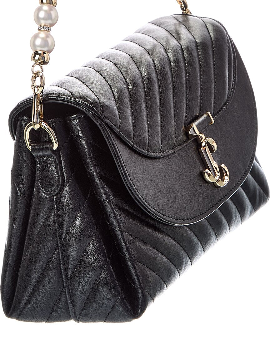 Jimmy Choo Jimmy Choo Avn Curve Top Handle Leather Shoulder Bag