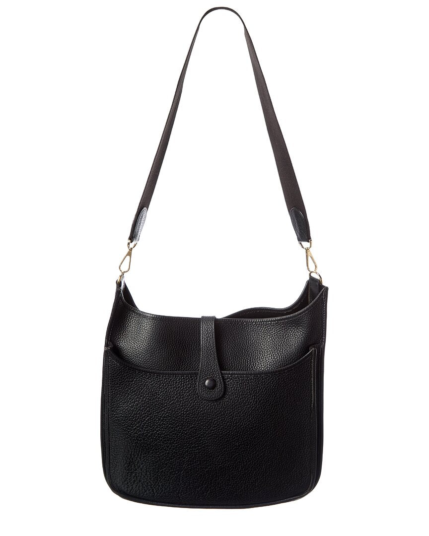Hermès Hermès Black Clemence Leather Evelyne Gm Ii Messenger Bag (Authentic Pre-