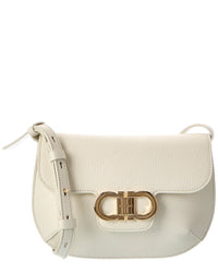 Ferragamo Ferragamo Gancini Leather Shoulder Bag