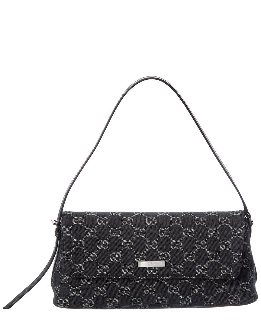 Gucci Gucci Madison Medium Gg Denim & Leather Shoulder Bag