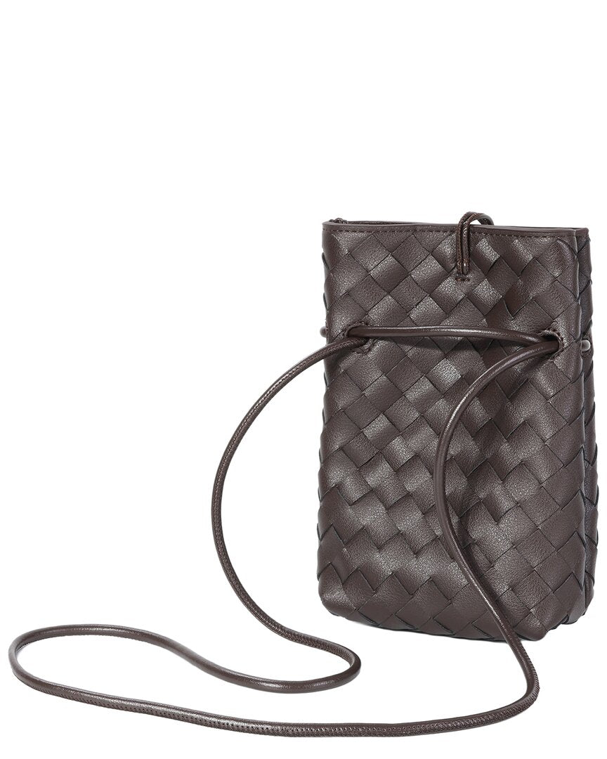 Tiffany & Fred Paris Tiffany & Fred Paris Handwoven Mini Leather Bucket Bag