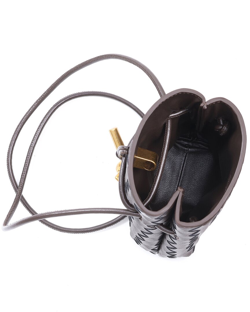 Tiffany & Fred Paris Tiffany & Fred Paris Handwoven Mini Leather Bucket Bag