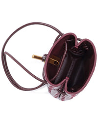 Tiffany & Fred Paris Tiffany & Fred Paris Handwoven Mini Leather Bucket Bag