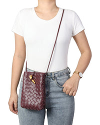Tiffany & Fred Paris Tiffany & Fred Paris Handwoven Mini Leather Bucket Bag