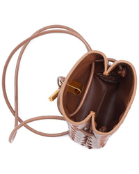 Tiffany & Fred Paris Tiffany & Fred Paris Handwoven Mini Leather Bucket Bag