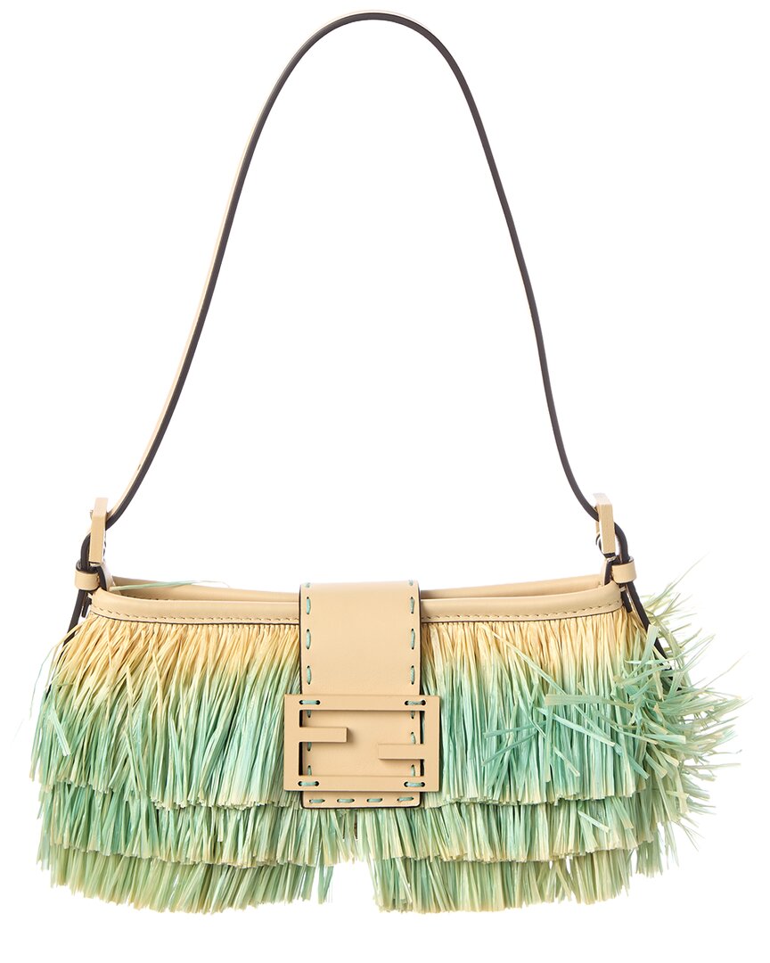 FENDI Fendi Baby Raffia Shoulder Bag