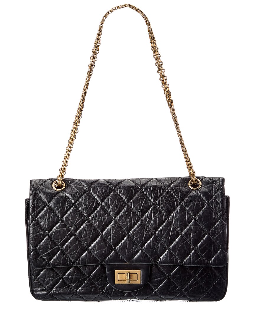 Pre-Owned Chanel Black Aged Calf Quilted Calf Leather 2.55 Reissue