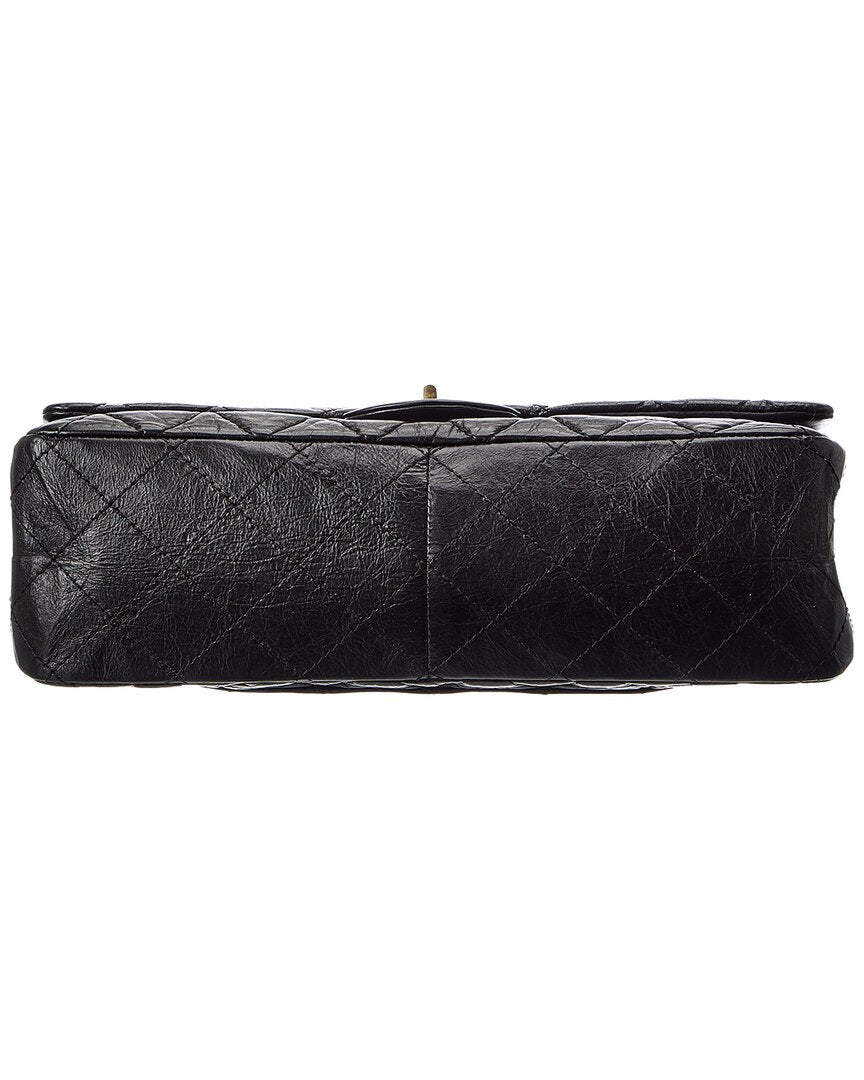 Pre-Owned Chanel Black Aged Calf Quilted Calf Leather 2.55 Reissue 227 (Authentic